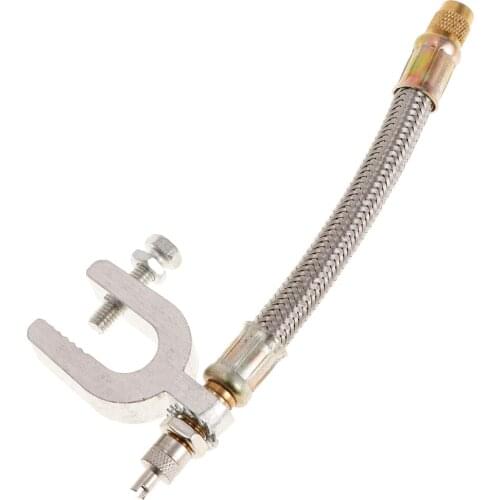 Braided Stainless Steel Tyre Valve Stem Extension Adaptor with Aluminum Clip