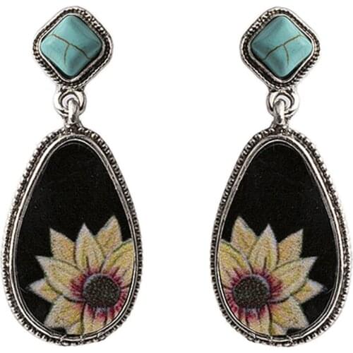 Van Gogh Sunflowers Earrings Sunflower Dangle Earrings Sunflower Jewelry Student Gift