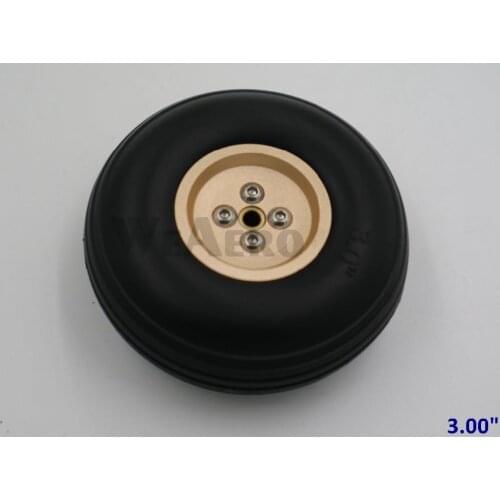 RC Airplane PU wheel with Dia-Casting Aluminum hub 3.0'' / 76mm for 20cc-30cc RC airplanes