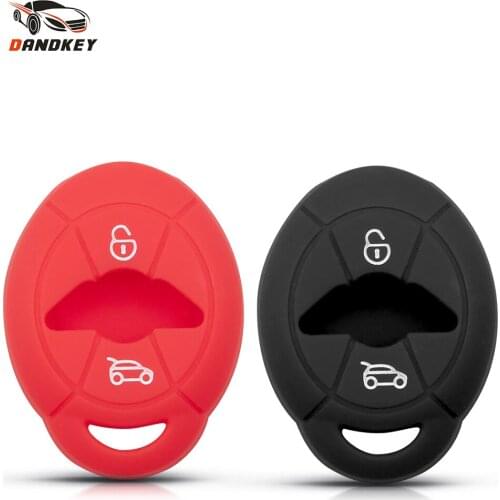 Dandkey Keyless Remote Smart Key Cover For BMW MINI Cooper S R50 R53 Fob Cllicker 2 Buttons Rubber Silicone Protect Car Case