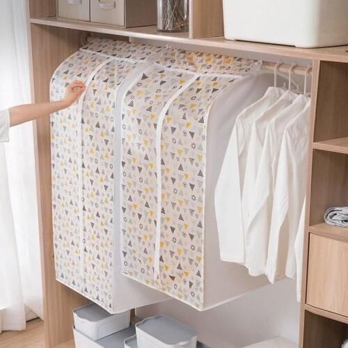 3D Zipper Dust Clothes Cover Clothes Storage Wardrobe Suit Bags Closet Hangers Case Clothing Cover Dust Bag Hanging Organizer 1P