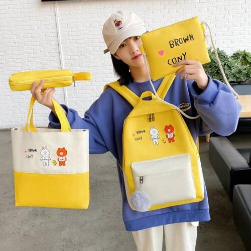 Schoolbag female college student Korean high school ins wind pupil simple Morihara junior high school shoulders