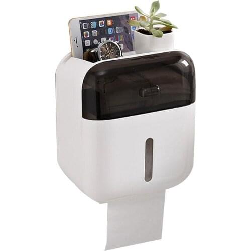 3 Layer Bathroom Waterproof Punch-free Tissue Box Toilet Roll Paper Holder Storage Rack