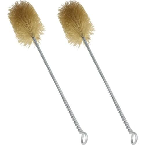 Hot 2pcs/3pcs 4cm/5cm Diameter Brass Wire Tube Brush Copper Wire Cleaning Brush 30cm Total Length Hand Tool Metal Handle