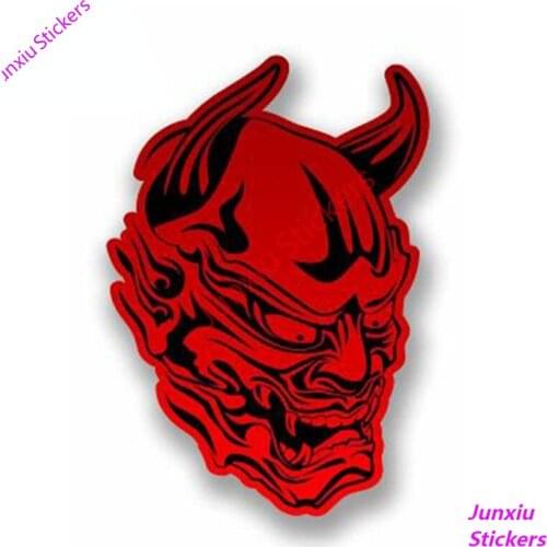 Red Devil Vinyl Car Sticker Creativity Decal Motorbike Bike Helmet Laptop Satan Windows Exterior Decor Accessories PVC13x10cm