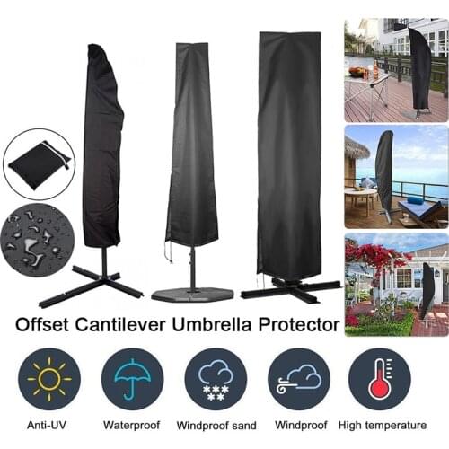 Waterproof Oxford Cloth Beach Umbrella Cover Fabric Garden Parasol Cover Outdoor Zipper Cantilever Sunshade Umbrella Cover