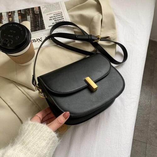 Ladies Simple Casual Saddle Bag Luxury Designer Handbag Fashion Lady Bag Messenger Bag Casual Small Bag Shoulder Bag Wallet