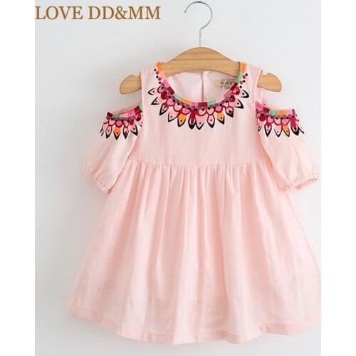 LOVE DD&MM Girls Clothing Dresses Summer Sweet Strapless Cute Printed Beautiful Comfortable Dress For Girl 3-7 Years