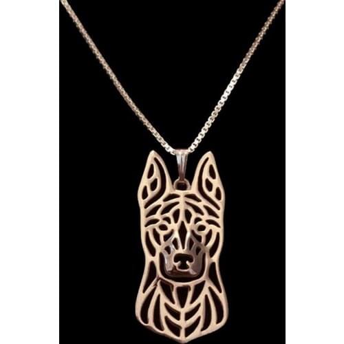 Womens Pet Dog Shaped Necklaces Hollow Out Dutch Shepherd Necklaces For Lovers Drop Shipping