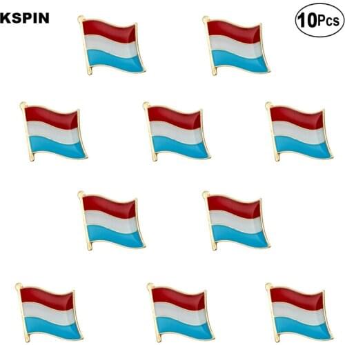 Luxembourg Flag Lapel Pin Flag badge Brooch Pins Badges 10Pcs a Lot