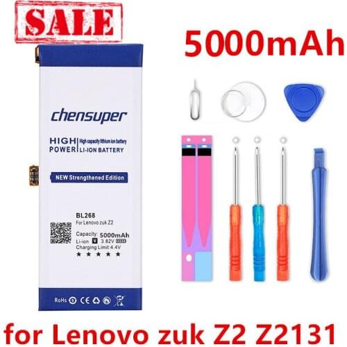 2PCS/Top Brand 100% New 5000mAh BL268 Battery for Lenovo zuk Z2 Z2131 within tracking number