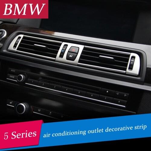 Accessories for BMW 5 series F10 Car air conditioning vent frame cover trim interior sequins air outlet panel decorative strip