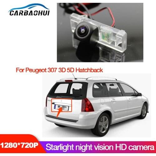 Car camera For Peugeot 307 3D 5D Hatchback Car Rear View Back Up Reverse Parking Camera High quality Night vision CCD RCA