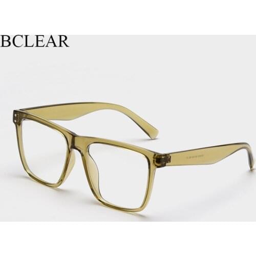 BCLEAR Square Glasses Frame Women Transparent TR90 2019 Brand Designer Flat Top Big Eyeglasses Optical Frame Men Unisex Popular