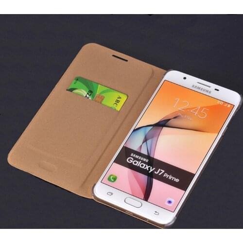 For Samsung Galaxy J7 Prime On7 2016 G610F Slim Wallet PU Leather Case Flip Back Cover Shell For Samsung J5 Prime On5 2016 G570F