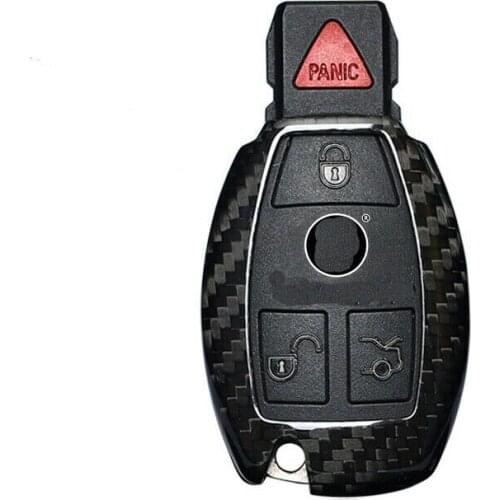 For Benz High quality carbon fibre Remote Control Car Key Case wallet Bag Cover