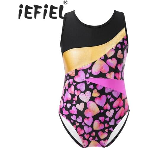 Kids Girls Children Ballet Dancewear Leotard Sleeveless Gymnastics Leotard Dance Ballet Tutu Dress for Stage Performance Workout