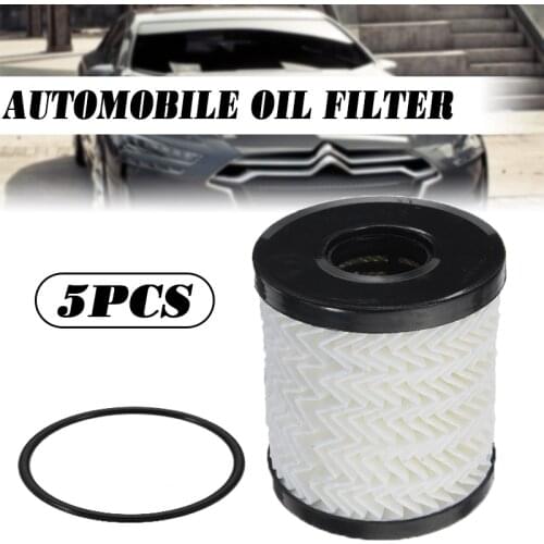 5Pcs Car Oil Filters For Peugeot 307 206 207 408 508 For Citroen Elysee Picasso C2 C5 1109.3X Automotive Oil Filter Accessories