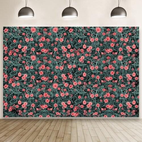 Little Red Flower Wedding Photocall Marriage Ceremony Birthday Valentine Backdrop Photography Background Photo Studio Banner