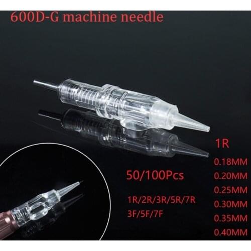 Agulha Easy Click Permanent Makeup Tattoo Needle Dermograph Micropigmentation Cartridge Needle For 600D-G Tattoo Eyebrow Machine