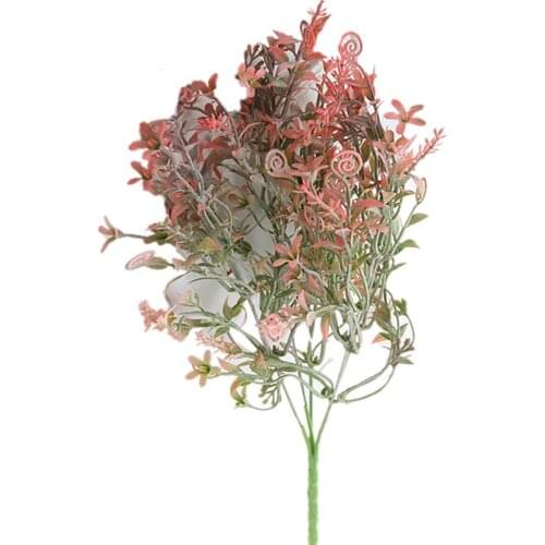 Artificial Plants Snow Orchid Fake Flower Arrangement Faux Tree Branch Leafs For Home Restaurant Party Wedding Decoration 35cm