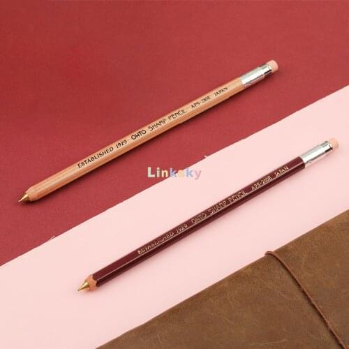 OHTO Mechanical Pencil Wood Sharp with Eraser, 0.5mm, Available in 6 colors Body (APS-280E), Japanese stationary,School supplies