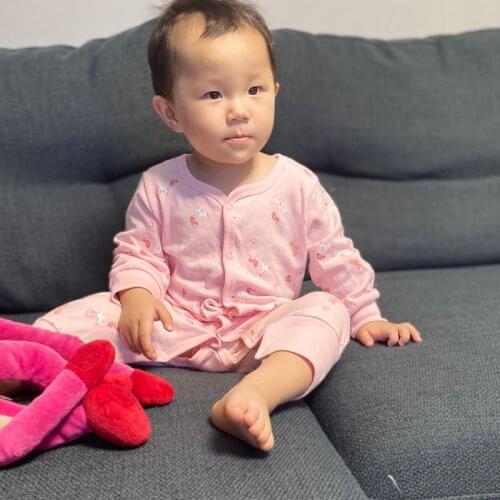 Unisex Fashion Cartoon Print Cotton Boys Girls Long Sleeve Romper Infant Jumpsuit Newborn Baby Clothes