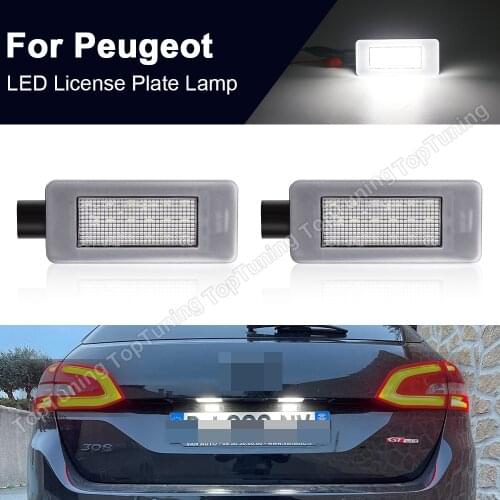2x LED Number License Plate Lights For Peugeot 207 CC 07- 308 MK2 15- 2008 15- 208 12-16 CITROEN C5 III RD 08- OEM#:9682403680