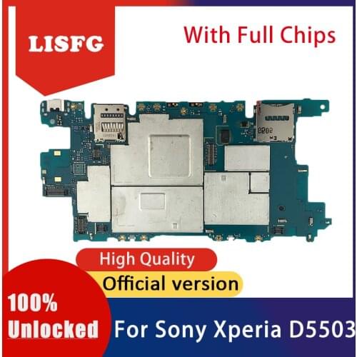 For Sony Xperia Z1 Mini Compact D5503 M51W MB Plate Motherboard Unlocked Logic Board For Sony Xperia Z1 Mini D5503 With Chips