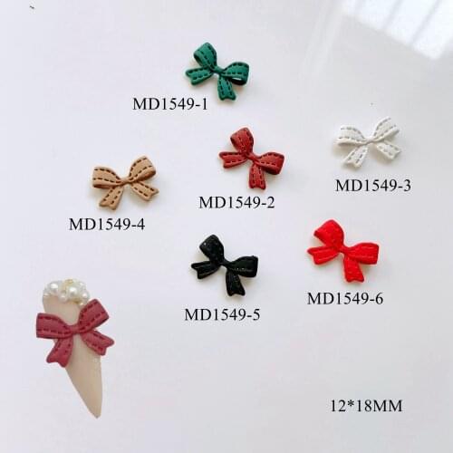 10pcs/bag Nail Art Metal 3D Charms Different Bow Bowtie Decoration MD1549