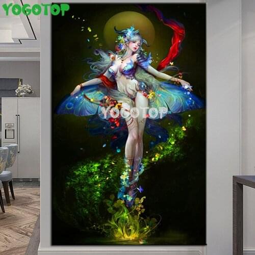 Cute pet New 5D Fantasy wings elf butterfly DIY Diamond Painting Embroidery Cross Stitch Rhinestone Mosaic Decor large YY4775