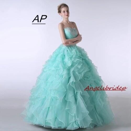 ANGELSBRIDEP Sweet 16 Ball Gowns Quinceanera Dresses 2021 Sweetheart Floor-Length Vestido Debutante Special Ocasion Dresses