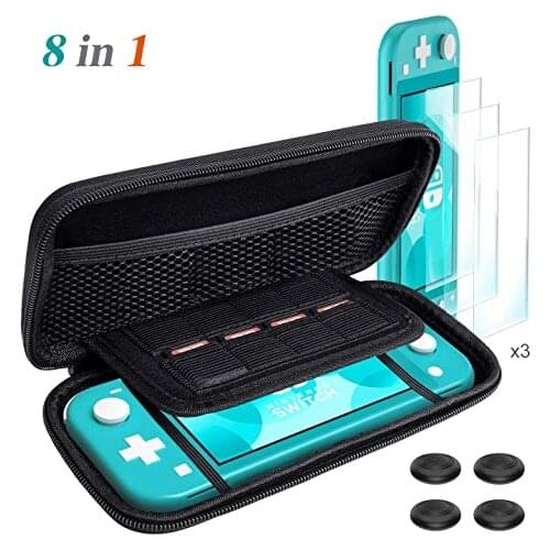 8in1 Game Accessories Set Travel Carrying Bag Protective Cover Screen Protector Case Charging Cable For Nintendo Switch Lite