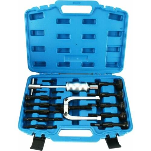 16Pcs Bearing Extractor Set Inner Internal Blind Remover Tool w/ Slide Hammer