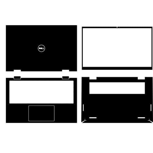 KH Carbon fiber Laptop Sticker Skin Decals Cover Protector for Dell Inspiron 15 5410 2-in-1 2021 15"