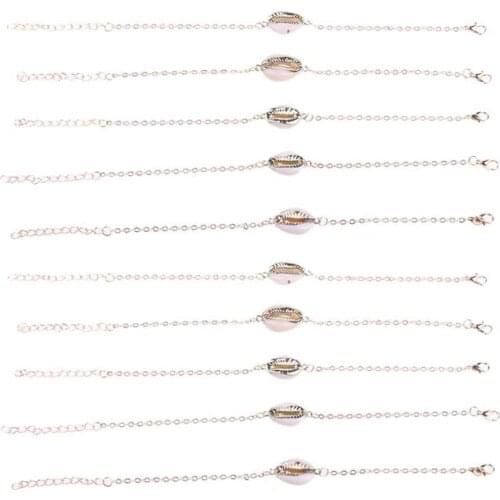 Natural White Cowrie Shells Connect Charms Beads For DIY Handmade Bohemia Jewelry Bracelet Making Accessories