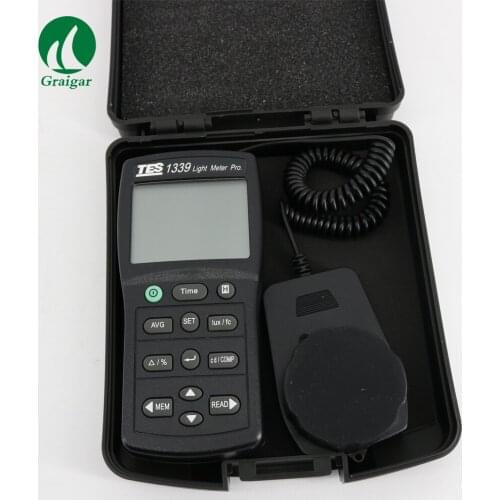Original Taiwan Digital Light Meter Luminous TES-1339 Dual Display 4-digit LED Reading Integral Illuminance