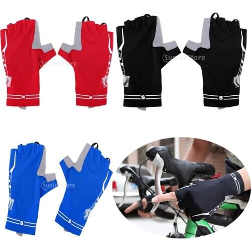 Perfeclan Summer Breathable Cycling Motorcycle Half Finger Gloves Gel Padded Glove Work Out Fitness Glove Men Women S-XL