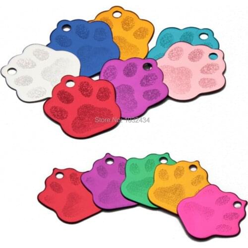 50 pcs/lot Pet Dog ID Tags Pendant Custom Engraved Cat Dog ID Tag Personalized Pet Jewelry Pendant