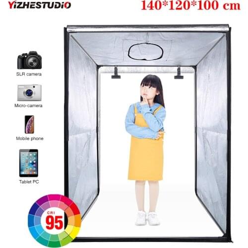 140*120*100 cm LED Professional Portable Studio Soft Box LED Photo Studio Video Lighting Tent for Trolley case childrens clothe