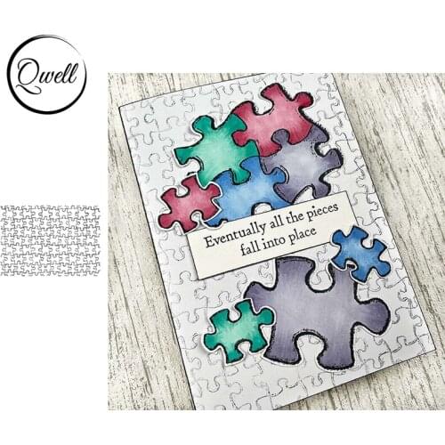 QWELL Lots of Puzzle Pieces Clear Silicone Stamps for DIY Craft Cards Album Scrapbooking Making 2021 Hot Sale