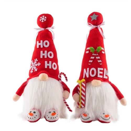 Swedish Tomte Faceless Doll Rudolph Dwarfs Thanksgiving Gift Holiday Gnome 16 Inches Xmas Gifts Cloth Red Glow Christmas Gnomes