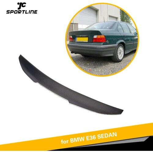 Carbon Fiber Trunk Spoiler For BMW 3 Series E36 Sedan 1991 - 1998 Rear Wing Spoiler Lip