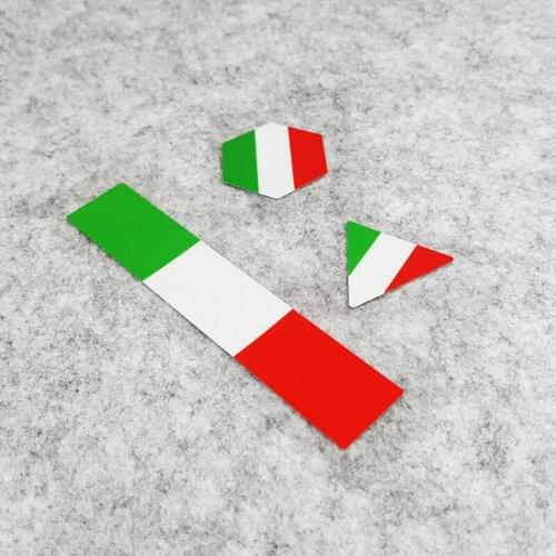 NO.S026 Italy Stripe Hexagon Safety Reflective Stickers and Decals Waterproof Motorbike Helmet Decals Trunk Stickers