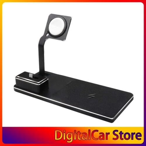 Three-In-One Wireless Charging Qi Fast Charging Mobile Phone Watch Bracket For Airpods Charging Bracket Desktop Bracket