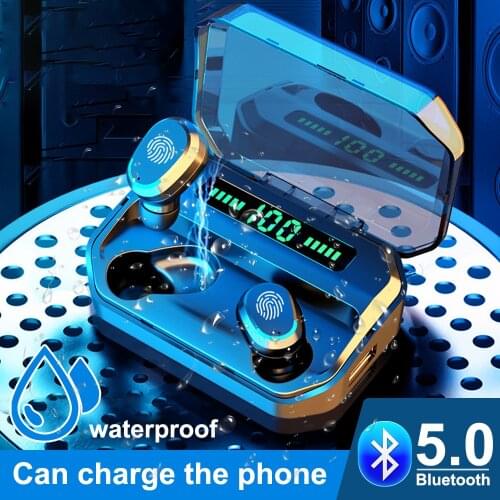 TWS Wireless Bluetooth Headphones LED Display and Mic for Smartphone 9D HIFI Stereo Earbuds In-Ear Earphones Sport Headsets