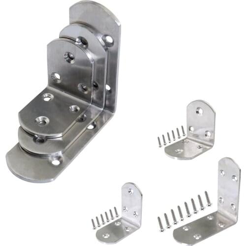 2pc 50x38 65x38 90x38 Thickened Stainless Steel Right Angle Corner Joint Furniture Fixed Connector L Corner Code with Screws