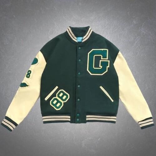 Vintage Casual Baseball Jacket Mens Furry Letters Embroidery Patchwork Streetwear Hip Hop College Style Unisex Varsity Jackets