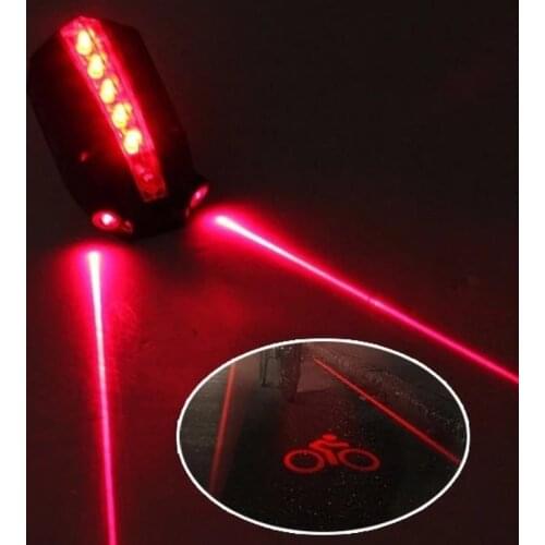 2 Laser+5 LED Rear Bike Bicycle Tail Light Beam Safety Warning Red Lamp Cycling Light Luz Bicicleta Luces Bicicleta Taillight