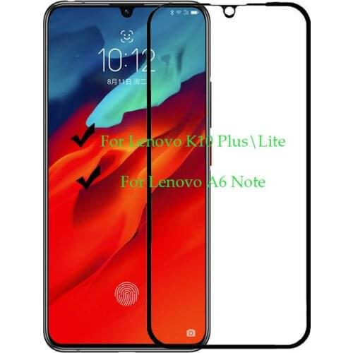 Full Cover Toughened Tempered Glass Film For Lenovo K10 Plus A6 Note Screen Protector Protective Glass
